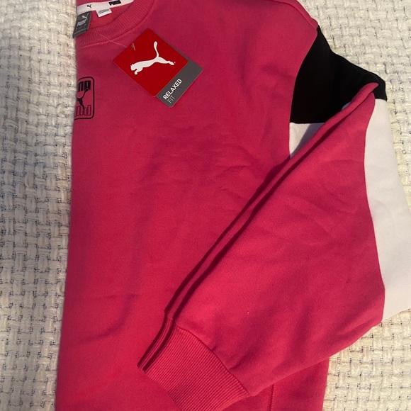 PUMA cropped rebel crewneck sweatshirt - pink - Picture 3 of 4